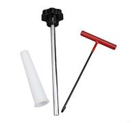 Valve Installation Tool Set Tire Repair Kit with Valve Stem Puller Hook Upper Mouth Assist Gloves Metal Plastic Black Red 218x48x48mm for Car Vehicle(black)