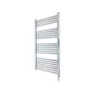 Valve Kings Heated Electric Straight Chrome Towel Rails Thermostatic Prefilled - 1200mm (h) x 500mm (w) with 300w Element