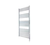 Valve Kings Heated Electric Straight Chrome Towel Rails Thermostatic Prefilled - 1400mm (h) x 500mm (w) with 600w Element