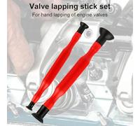 Valve Lapping Tool for Cylinder Engine Valves - Manual Car Valve Grinder with Suction Cup & Wooden Handle, Compatible with Automotive Re(RED)