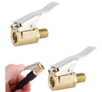 Valve Lever Plug air Chuck, Tire Chucks, Brass Tyre Valve Pump Clip, Car Pump Accessories Thread Nozzle Adapter, Open End Inflator Air Connector for Car Truck (8mm)