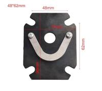 Valve Plate for Air Compressor, Replacement Cylinder Head Hardware with 48x62mm / 48x72mm Hole Pitch, Cast Metal, Grey, 1 Set