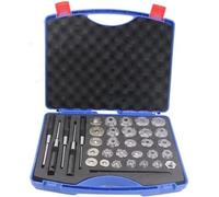 Valve Seat Reamer Set - 34Pcs Automotive Valve Repair Tool Kit with Grinding Wheel and Carbide Diamond Tools for Motorcycle and Auto Repair