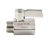 Valve, Shower Head Hand Water Saver Shut Off Valve 304 Stainless Steel Handle Ball Valve