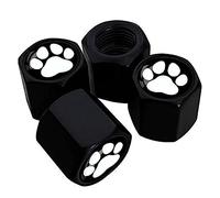Valve Stem Caps, 4 Pack Universal Car Tire Valve Caps with Rubber Ring Tire Wheel Rim Dust Cover fits Cars, Trucks, Bikes, Motorcycles, Bicycles (Dog Paw)