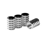 Valve Stem Caps | 4 Piece Leak-Proof Auto Tyre Nozzle Lid - General Stem Covers - for Car Truck Motorcycle Bike Vehicle Bike Men Exterior