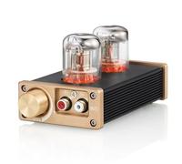 Valve Tube Amplifier, Stereo Receiver, 2 Channel Power Amp with Treble Bass Control for Passive Speakers and Subwoofer