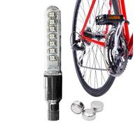Valve Valve Caps LED | 1 Piece * Night Visibility and Safety | 12 Designs Flash Lamp for Central Tyre Bright Folding Bikes, Lightweight External Wheels