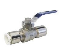 VALVES BVAL400200 Ball Valve Chrome 15MM, Push-Fit Connection, Not Suitable for Chilled Water Applications, 1 in Pack