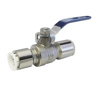 VALVES BVAL400210 Ball Valve Chrome 22MM, Push-Fit Connection, Not Suitable for Chilled Water Applications, 1 in Pack