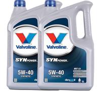 Valvoline Synpower Engine Oil MST C3 5W40 Fully Synthetic Additives 5 Litre x2