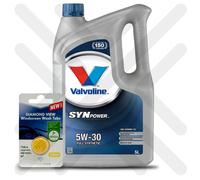 Valvoline SynPower FE 5W-30 Oil 5L 5 Litre + 5L SCREEN WASH TAB
