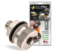 ValvoMax Quick Twist Oil Drain Valve - The Fastest, Easiest, Cleanest Way to Change Oil at Home - No Tools, No Mess, No Cleanup - for M12-1.25 - Stainless Drainer