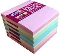 Value Stick'N 21659 Extra Sticky Notes 76mm x 76mm - Asst Pastel Colours (6 x 90 Sheets)