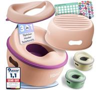 Valy&Oli® 3-in-1 Potty for Children - Toilet Seat Children & Stool - Ergonomic, Comfortable & Versatile - Easy to Clean & Safe - Potty & Step Stool Children - From 18 Months - Purple