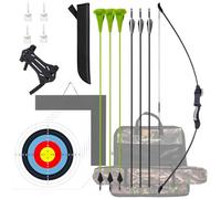 VALYPANOR 45" Bow and Arrow Set for Teens Youth Beginners Bow kit for Backyard Sport with 6 Arrows, Target & Quiver Indoor and Outdoor for teenagers