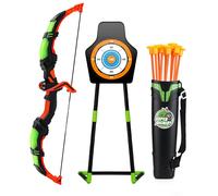 VALYPANOR Bow and Arrow Set for Kids Archery Set with LED Lights Includes 10 Suction Cup Arrows, Quivers & Standing Target for 3-12 Years Old Boys &