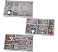 Valyria Velvet Empty Ring Earrings Tray Box Showcase Display Jewelry Organizer