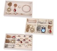 Valyria Velvet Empty Ring Earrings Tray Box Showcase Display Jewelry Organizer
