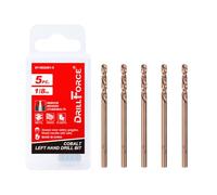 VALYRIANTOOL 5PCS 1/8" M35 Cobalt Left Hand Drill Bits Set for Removing Broken Stubs, Bolts and Screws, Reverse Twist Drill Bits