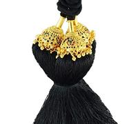 VAMA FASHION Traditional Indian Hair Kunjalam Jadai Set, Wedding Dance Hair Jewellery, Bharatanatyam Kuchipudi Accessories