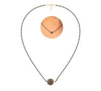 VAMA FASHIONS AD Black Color Diamond Ball Necklace Tanmaniya Chain Mangal Sutra mala for Women