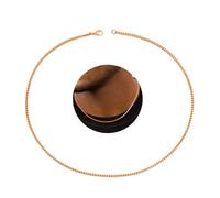 VAMA FASHIONS Rosegold Plated Stainless Steel Box Chain Hypoallergenic Anti Tarnish Neck Necklace Chain For Boys Mens (16 Inches Collar Chain 2mm Thin)