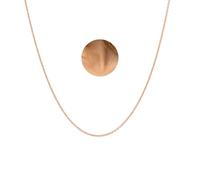VAMA FASHIONS Simple Anti Tarnish Rose Gold Stainless Steel Western Cable Necklace Chain Neck Chains for Girls - 18 Inches - 1mm Thin Thickness