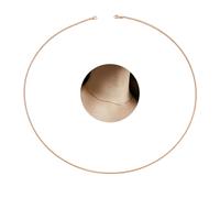 VAMA FASHIONS Simple Anti Tarnish Stainless Steel Rose Gold Round Snake Neck Necklace Chains for Girls - 14 Inches - 1mm Thin Thickness