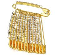 VAMA FASHIONS Stone Safety Saree Pin Dress Kurtis Pallu Dupatta Chunari Scarf Sari Pleats Pins for women - 3 Sets (saree pin set)