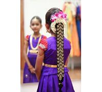 VAMA FASHIONS Traditional Classical Maggam Work Hair Choti pulajada paranda Ornaments Bharatanatyam Poola Jada jadai alangaram Kuchipudi savaram for Women