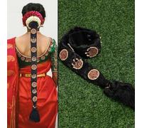 VAMA FASHIONS Traditional Pula Poola Jada Billalu Hair Choti Ornaments Beera Bharatanatyam Kuchipudi Classical Dance Jewellery for Women & Girls