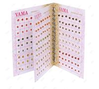 VAMA Multicolour Small Stone Bindis Kumkum Forehead Sticker Bindiya Bindi Booklet for Girls & Women - 252 Diamond Sticker Bindis Book