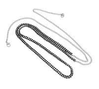 VAMA Silver Black Colour Aranjanam Kamarband Belly Hip Body Chain Kardhani For Women