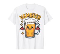 Vambeer Halloween Vampire Beer Pumpkin Bat Theme T-Shirt