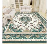 Vamcheer Vintage Area Rug for Living Room - Traditional Floral Print Large Rug with Upgrade Anti-slip PVC Material for Bedroom Classic Carpet Non Shedding for Kitchen, Green, 160x230cm