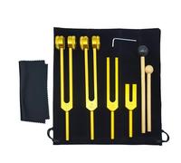 VAMEND 128 Hz Tuning Fork - Aluminium Alloy Fork Audio Instrument | Precision Frequency Fransonage with Soft Hammer, Therapeutic Tool for the