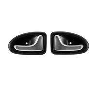 Vamhhx Car Inside Door Handle 1/2 Piece Left Right Silver Matte Car Interior Door Handle Inside Inner Door Knob for Clio 2000-2007 2008 2009 2/3-4/5 Doors Car Interior Door Handles(1 Pair)