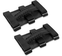 Vamhhx Car Inside Door Handle 2X Roll Bar Grab Handles Grip Handle for Jeep for Wrangler YJ TJ JK JKU JL JLU for Rubicon for Unlimited X for Gladiator Car Interior Door Handles(2 Pack(Black))