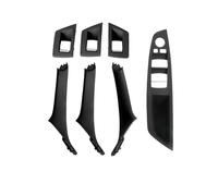 Vamhhx Car Inside Door Handle LHD RHD 7 Colors Beige Black Carbon Fiber Car Interior Door Handle Pull 7piece Set for BMW 5 Series F10 F18 523 525 528 Car Interior Door Handles(RHD Black)