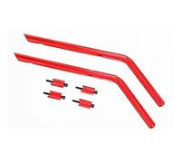Vamhhx Car Inside Door Handle Rear & Front Grab Bar Steel Grab Handles for Jeep for Wrangler JK 4 Door 2007-2010 2011 2012 2013 2014 2015 2016 2017 2018 Car Interior Door Handles(Rear Handle red)