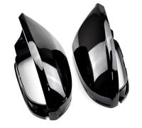 Vamhhx Door Wing Mirror Cover Car Rearview Mirror Cover Side Wing Protect Frame Covers Trim Carbon Black And Bright For A6 C7 S6 2012-2018 Side Wing Mirror Cover(Bright black)