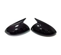 Vamhhx Door Wing Mirror Cover Car Rearview Side Mirror Cover Wing Cap Exterior Door Housing Shell Trim ABS Carbon/Black For Dacia For Sandero 2021 2022 2023 2024 Side Wing Mirror Cover(Gloss Black)