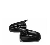 Vamhhx Door Wing Mirror Cover Car Sticker Rearview Side Mirror Cover Wing Cap Exterior Door Rear View For Toyota For Camry For Corolla For Avensis For Auris Side Wing Mirror Cover(No Light Black)