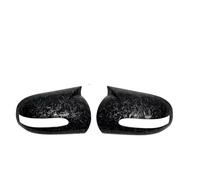 Vamhhx Door Wing Mirror Cover For Benz E C-Class W211 W203 2001-2007 Mirror Shell LHD Carbon Black Side Rearview Mirror Cover Caps Side Wing Mirror Cover(Forged Grain)