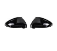 Vamhhx Door Wing Mirror Cover For S4 RS4 S5 RS5 2017-2023 Quattro Replace Covers For A4 For A5 B9 Black Carbon Fiber Matte Silver Side Wing Mirror Caps Side Wing Mirror Cover(Black-2Piece)