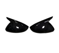 Vamhhx Door Wing Mirror Cover Rearview Side Mirror Cover Wing Cap Sticker Exterior Case Trim Carbon For Peugeot 208 2020-2023 For 308 2014-2020 508 2008 Side Wing Mirror Cover(Gloss Black M)