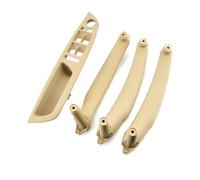 Vamhhx for BMW E70 E71 for X5 for X6 2007-2013 LHD 4PieceS Set Left Front Driver's Seat Interior Door Armrests Pull Handle Kit Inner Door Handle(Beige 4Pieces LHD)