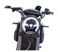 Vamhhx Front Motorcycle Light For Sporter For Softtail For Choppers Custom 6.3inch For Cafe For Racer Vintage Universal LED Headlight High Low Beam Headlamp MHead Lamp