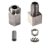 Vamhhx O2 Oxygen Sensor Catalytic Converter Fix Iron Nickel Plating Oxygen Sensor Car Universal O2 Oxygen Sensor Spacer Engine Light Adapter Bung(WHITE)